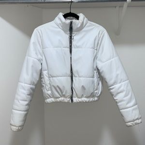 Wild Fable White Crop Puffer